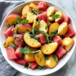 Easy Summer Peach Watermelon Salad
