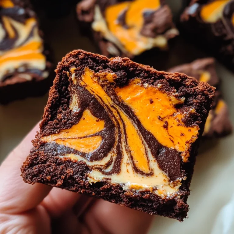 Halloween Cream Cheese Swirl Brownies