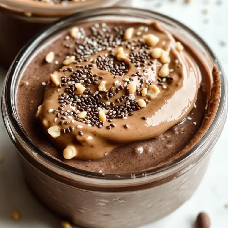 High-Protein, Chocolate Peanut Butter Chia Pudding