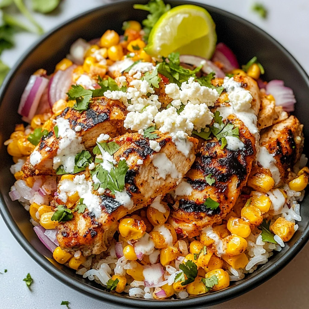 Street Corn Chicken Rice Bowl