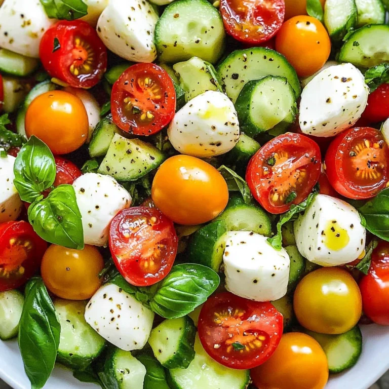 Tomato Cucumber Mozzarella Salad