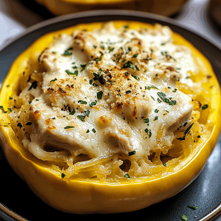 Chicken Alfredo Spaghetti Squash Recipe