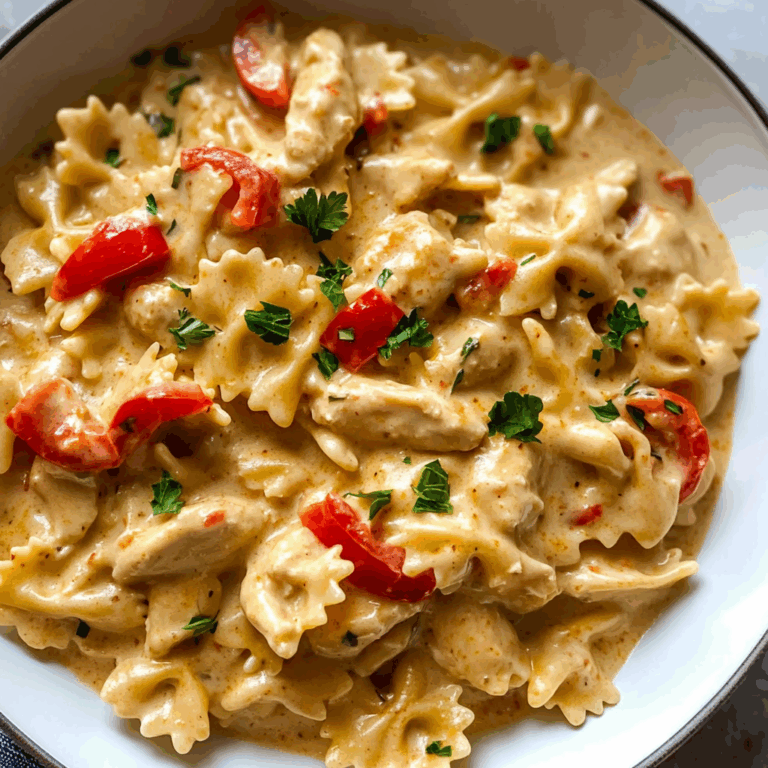 Creamy Cajun Chicken Bowtie Pasta Skillet
