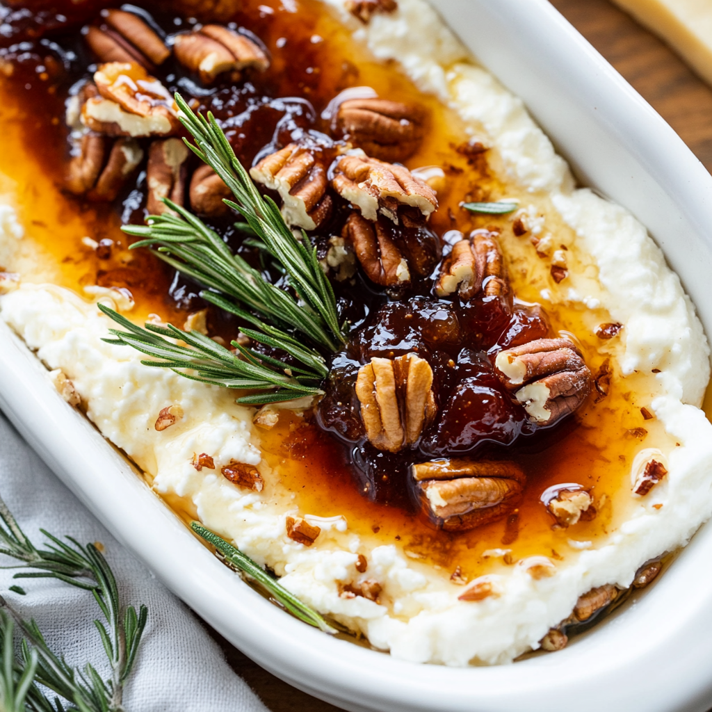 Goat Cheese Appetizer with Fig Jam and Pecans