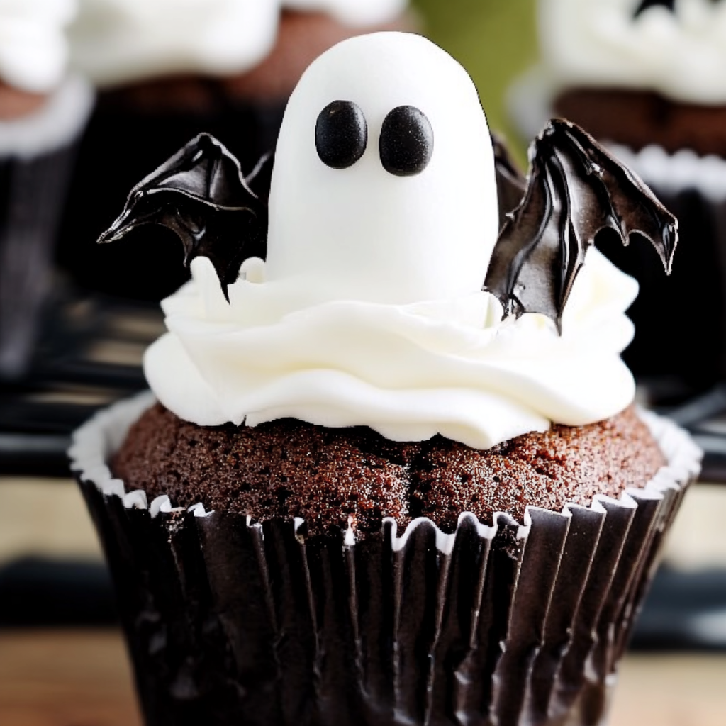 vegan marshmallows Ghost Cupcakes
