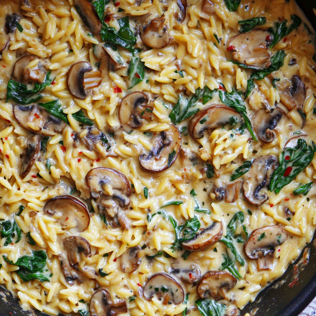 One-Pot Creamy Mushroom Orzo: Easy, Delicious Recipe!