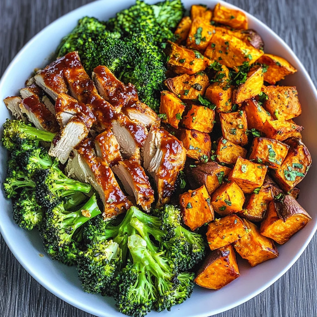 BBQ Chicken & Roasted Sweet Potato Bowls Recipe