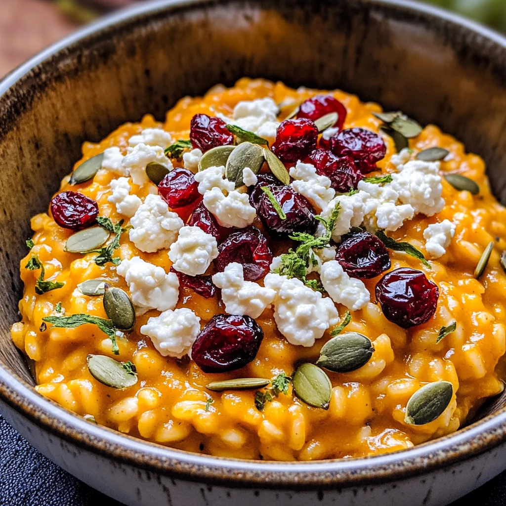 Baked Pumpkin Goat Cheese Risotto