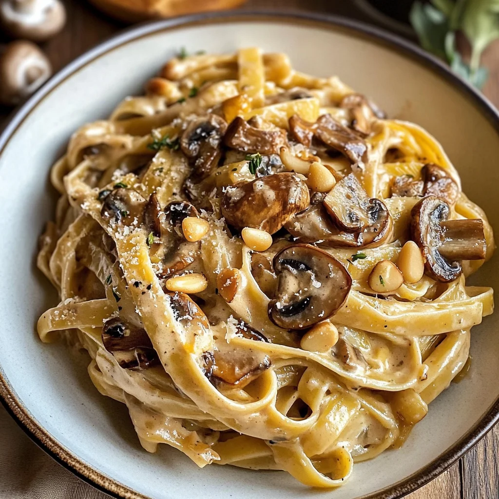 Caramelized Leek and Mushroom Gruyere Pasta