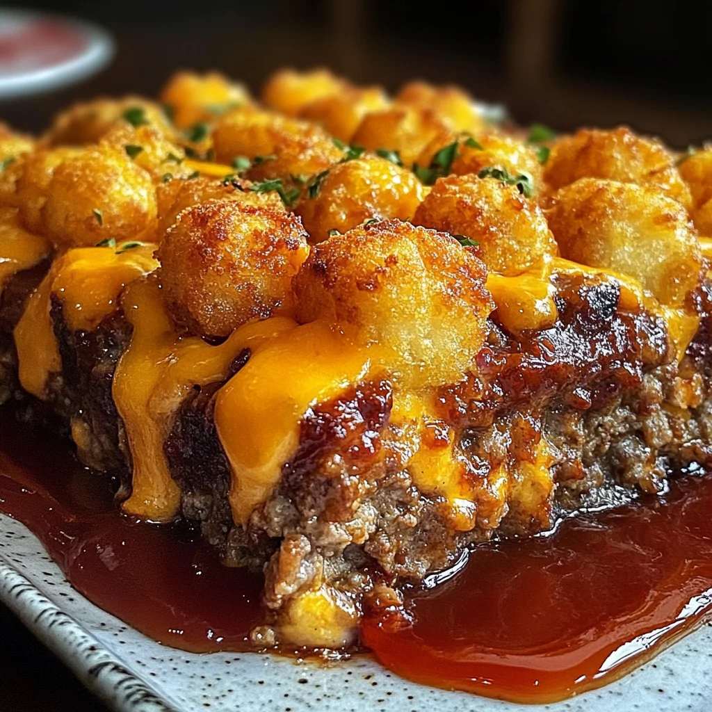 Cheesy Meatloaf & Tater Tot Bake: A Comfort Food Delight