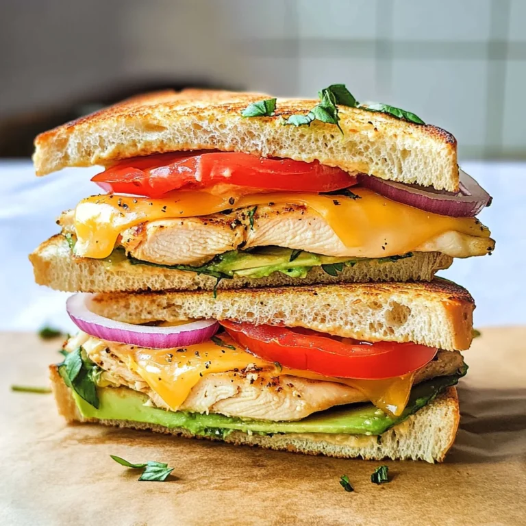 Chicken Avocado Melt Sandwich