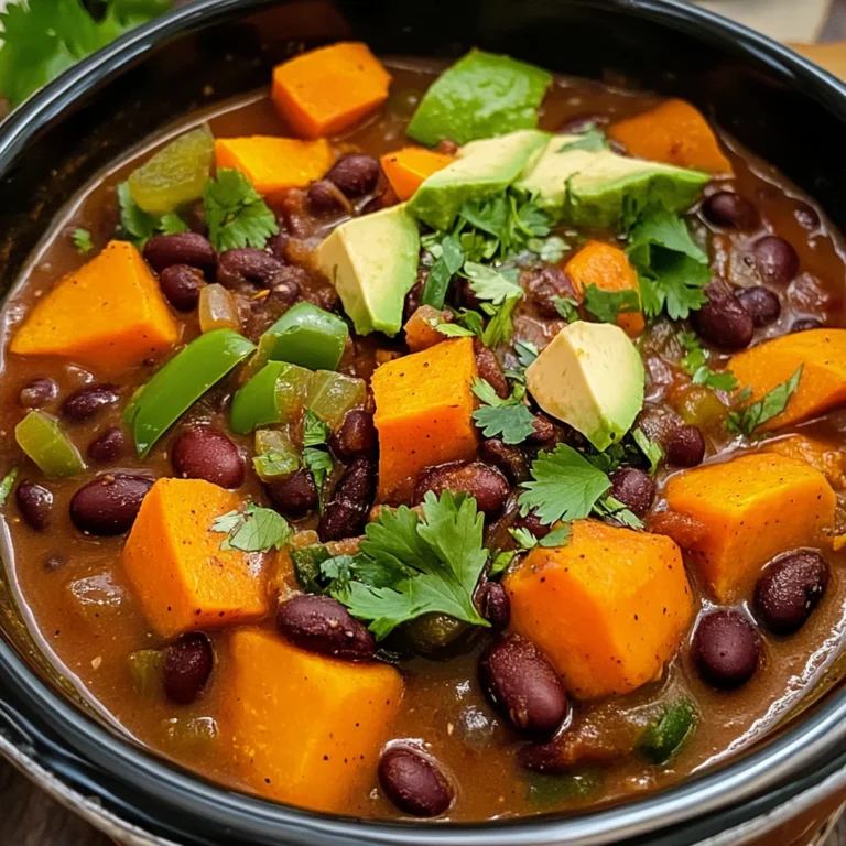 Crock Pot Sweet Potato Black Bean Chili