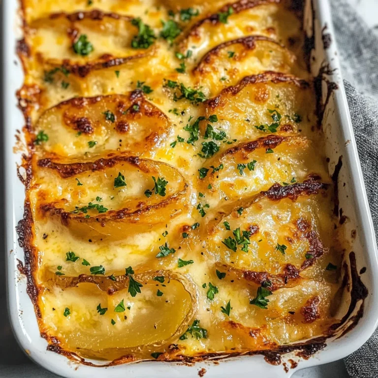 Dad’s Creamy & Cheesy Au Gratin Potatoes