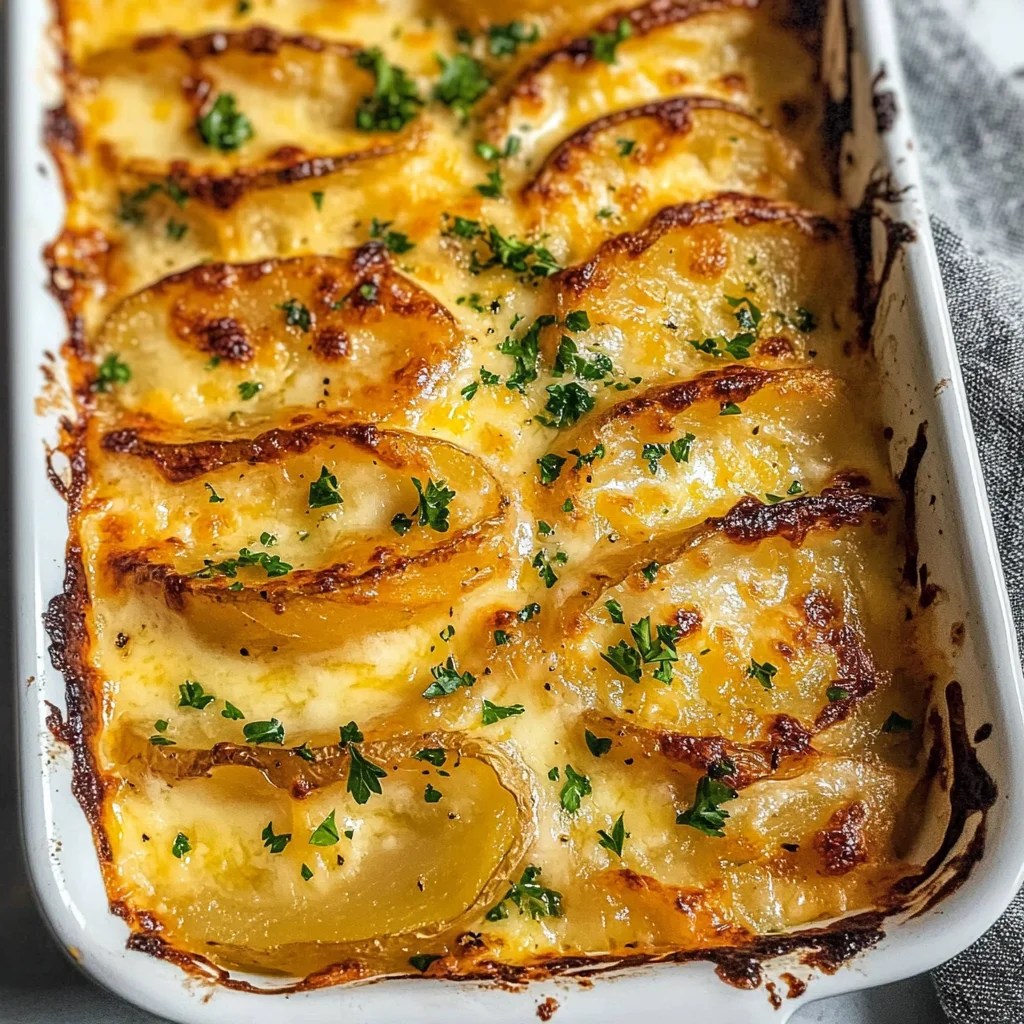Dad’s Creamy & Cheesy Au Gratin Potatoes