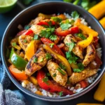 Easy Chicken Fajita Rice Bowl Recipe