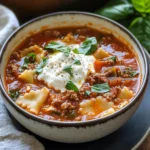 Easy Creamy Lasagna Soup