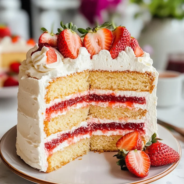 Fluffy and Moist Strawberry Cream Cake