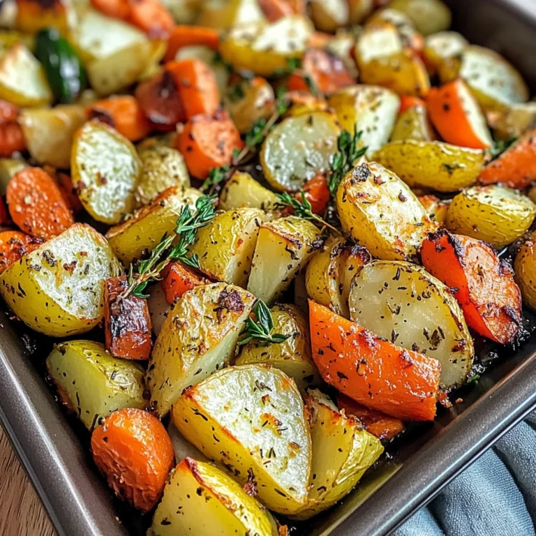 Garlic Herb Roasted Potatoes, Carrots, and Zucchini