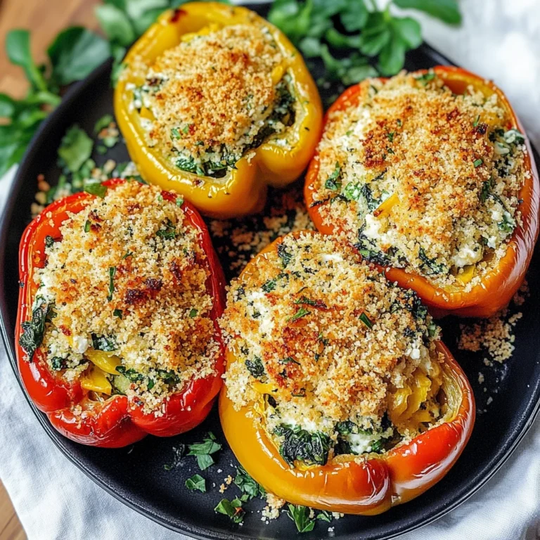 Herby Ricotta Stuffed Peppers
