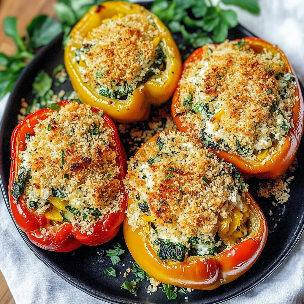 Herby Ricotta Stuffed Peppers