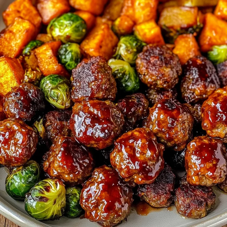 Korean BBQ Meatballs and Vegetables