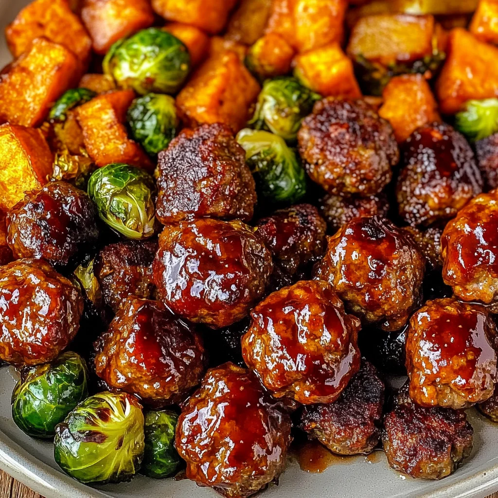 Korean BBQ Meatballs and Vegetables