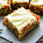 Spiced Ginger Carrot and Zucchini Bars with Lemon Cream Cheese Frosting