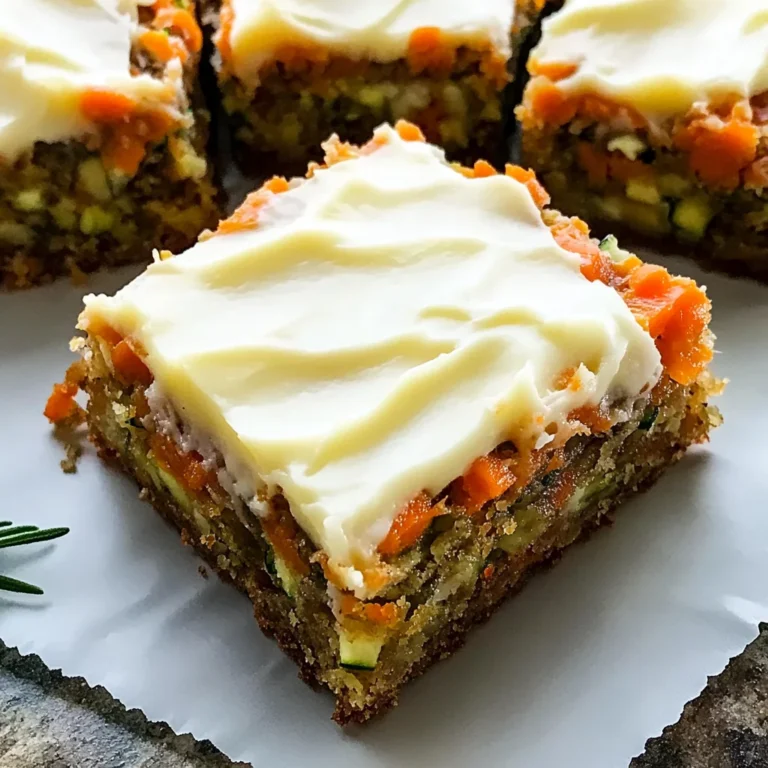Spiced Ginger Carrot and Zucchini Bars with Lemon Cream Cheese Frosting