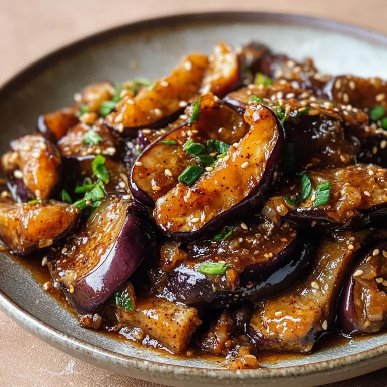 Sticky Garlic Eggplant