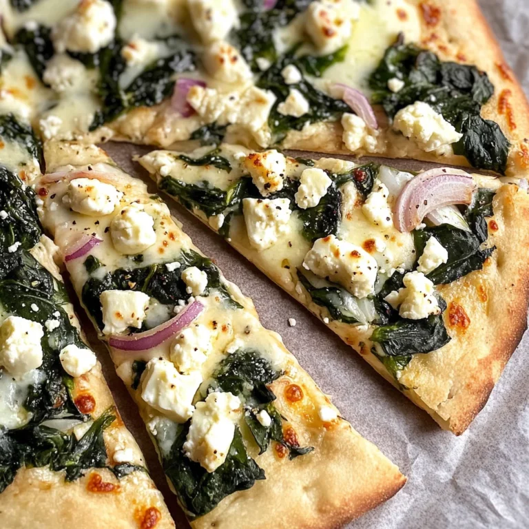 Tasty Spinach and Feta Flatbread Pizza