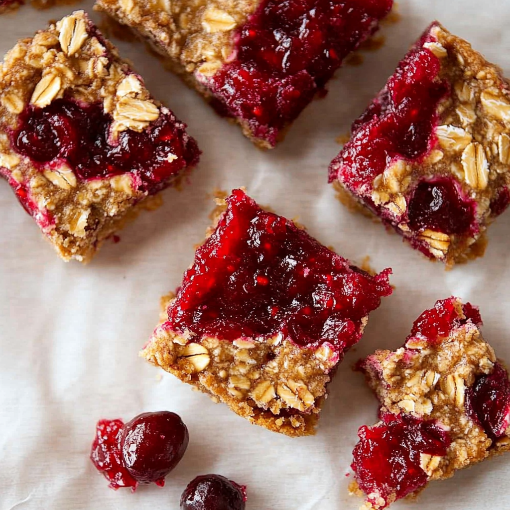 Cranberry Sauce Oat Bars