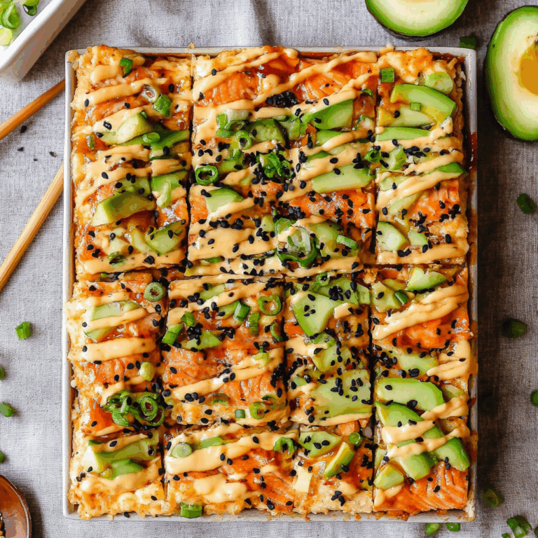 Spicy Salmon Sushi Bake