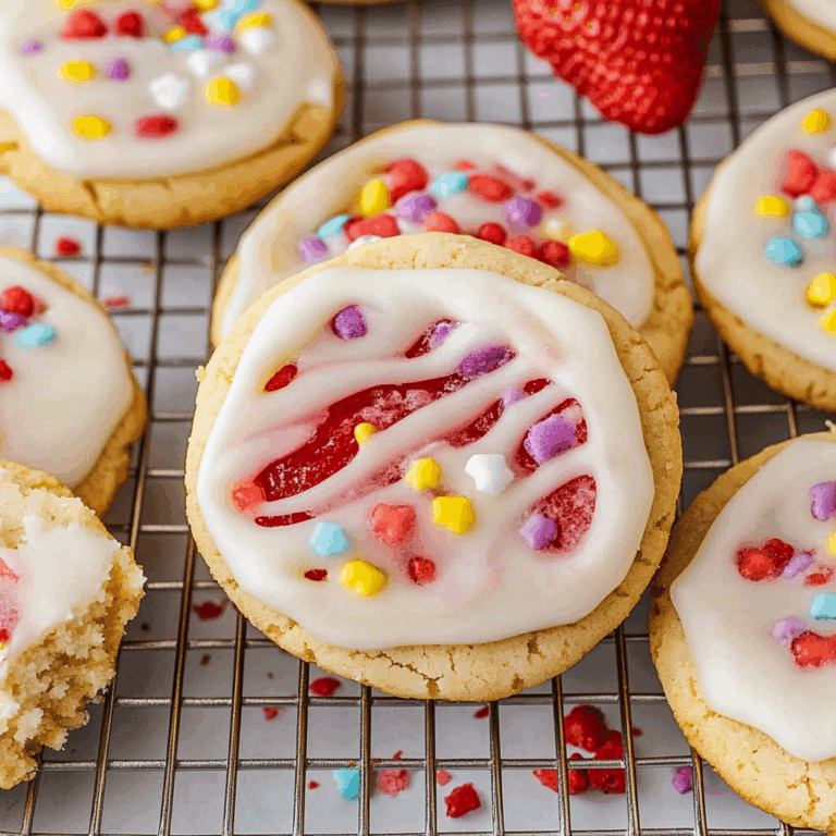 Strawberry Pop Tart Sugar Cookies
