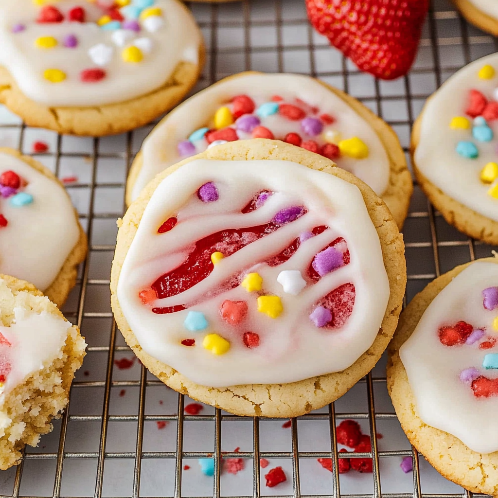 Strawberry Pop Tart Sugar Cookies