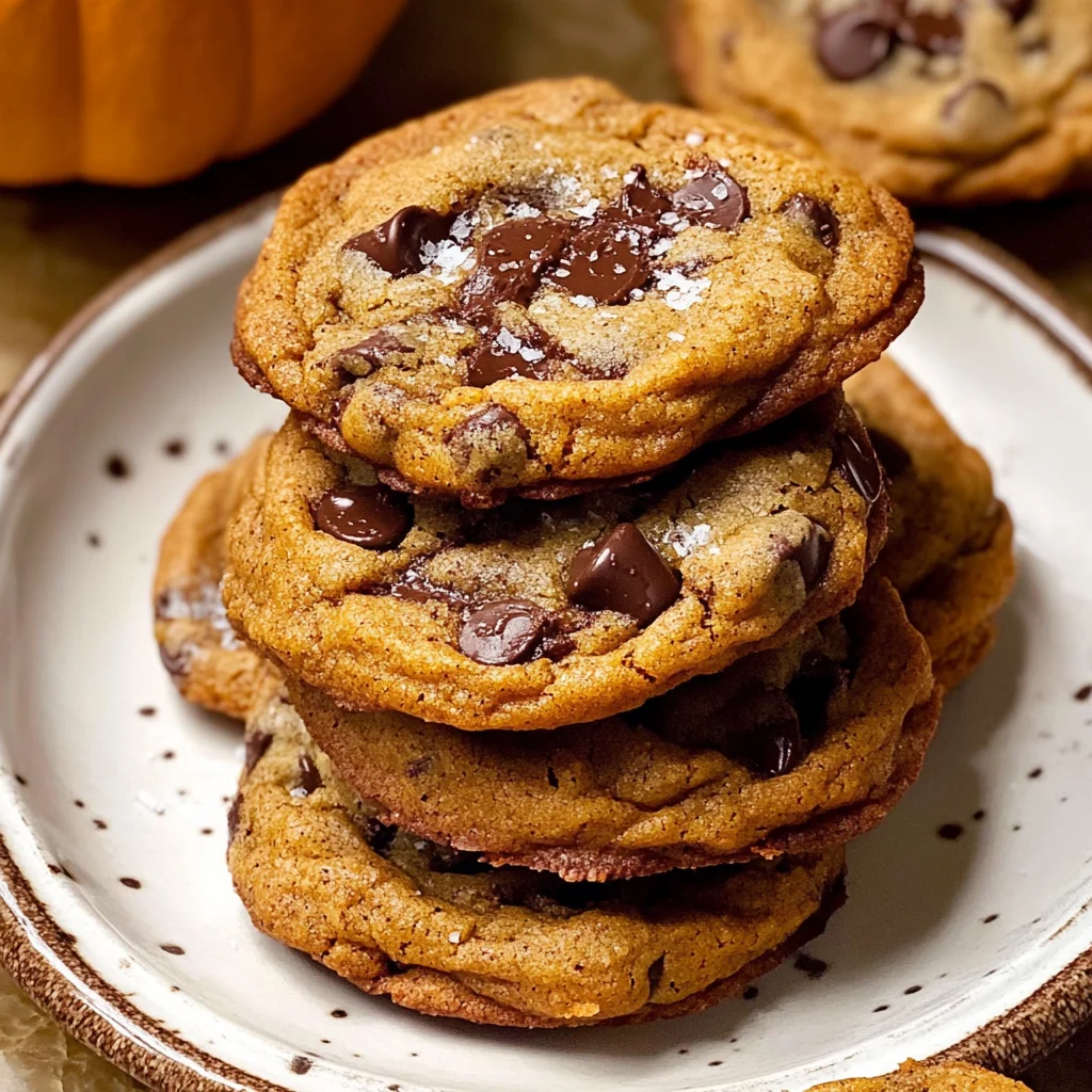 Chewy Pumpkin Chocolate Chip Cookies