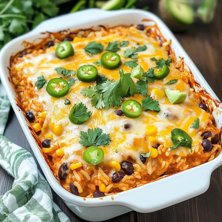 Chicken Enchilada Rice Casserole