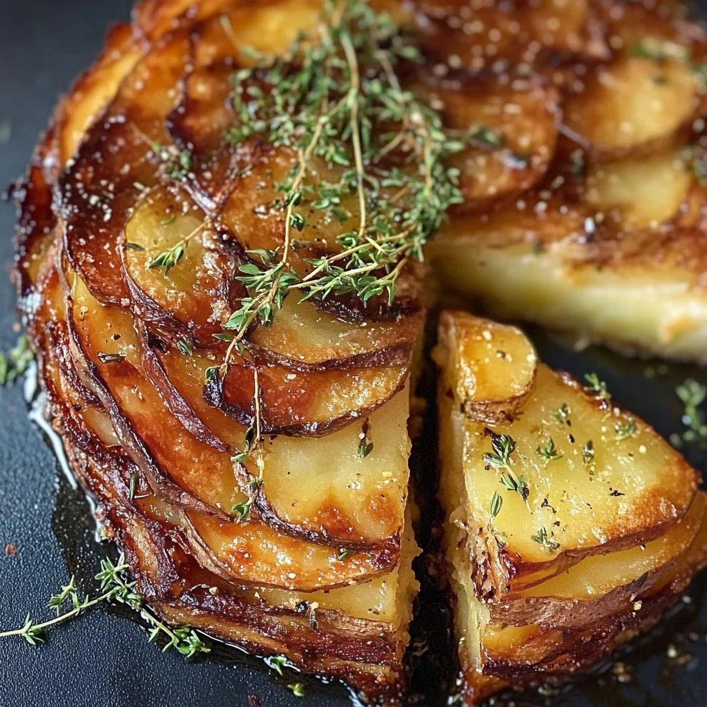 Crispy Balsamic-Thyme Potato Torte
