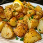 Greek Lemon Garlic Roasted Potatoes