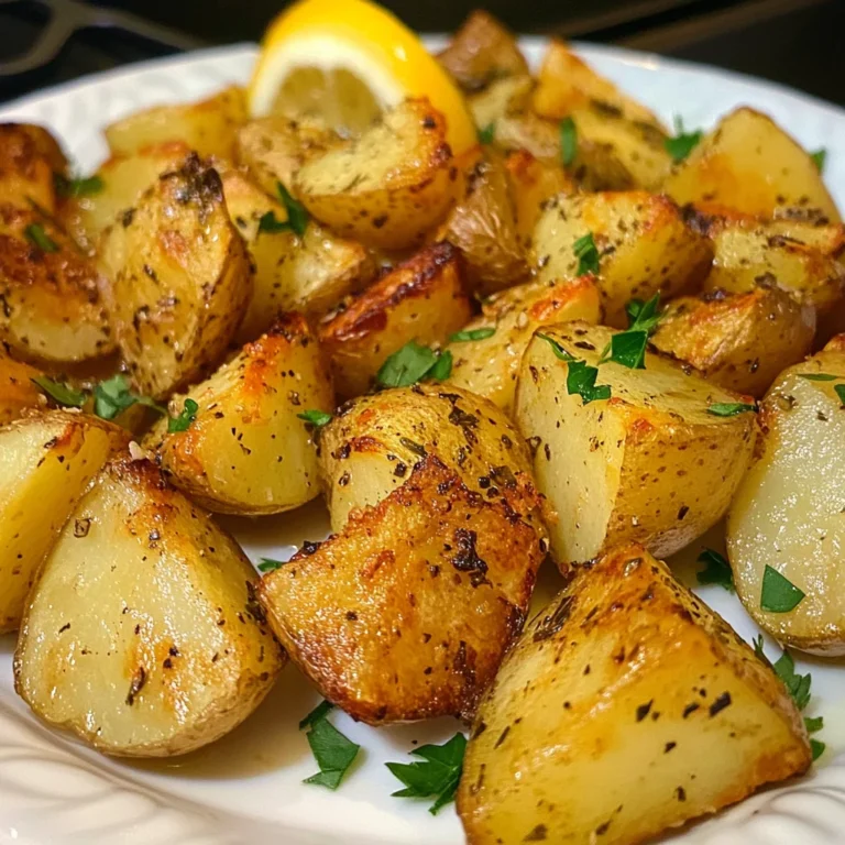 Greek Lemon Garlic Roasted Potatoes