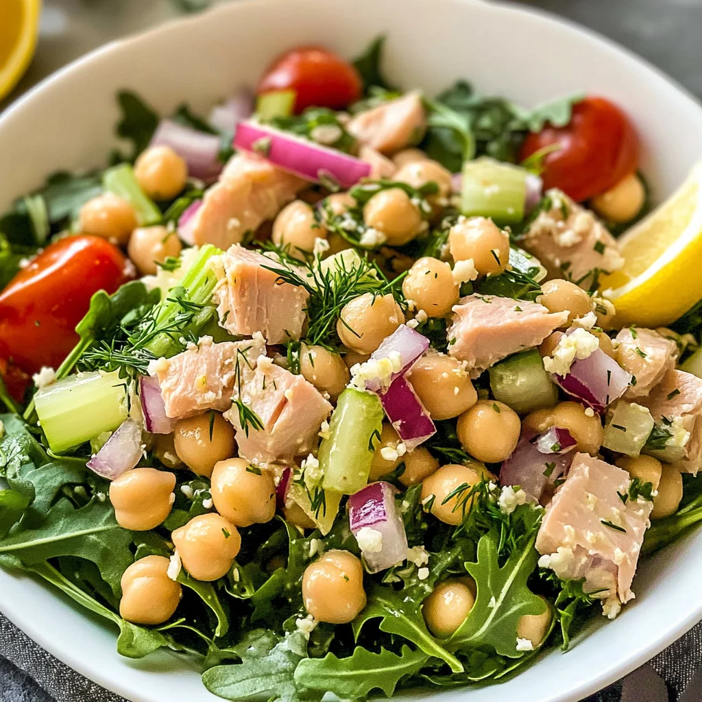 Healthy Tuna Garbanzo Bean Salad