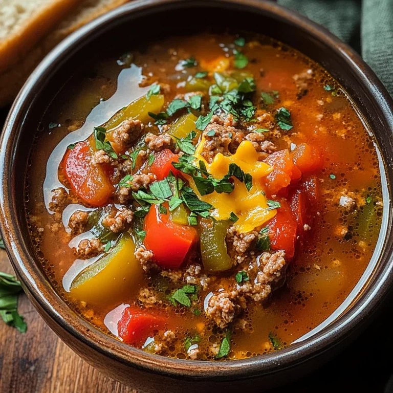 Keto Stuffed Pepper Soup