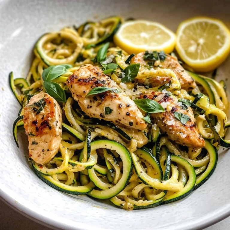 Lemon Garlic Chicken Zoodles