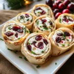 Savory Christmas Cranberry Roll Ups