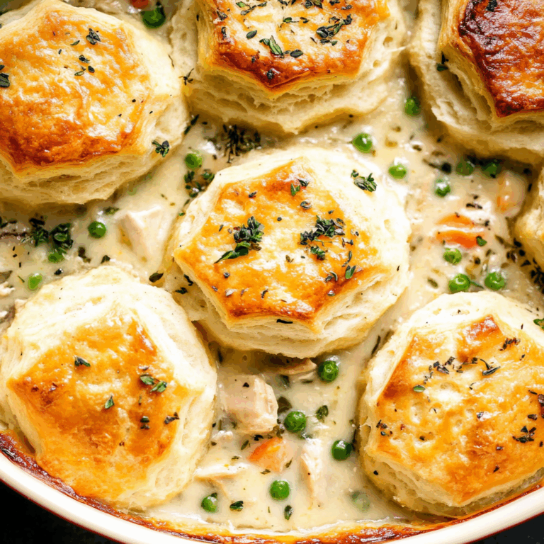 Chicken Pot Pie with Biscuits