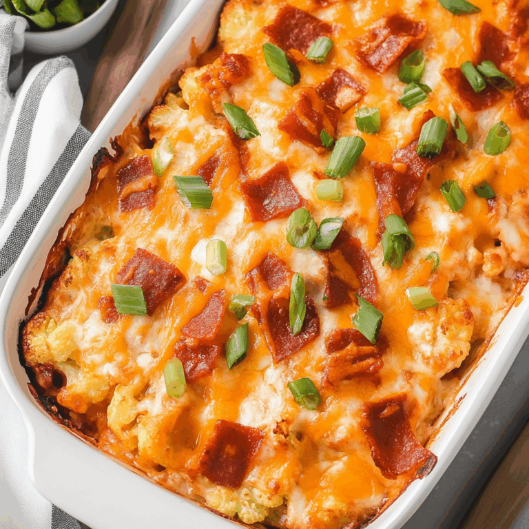 Creamy Buffalo Chicken Cauliflower Casserole Recipe