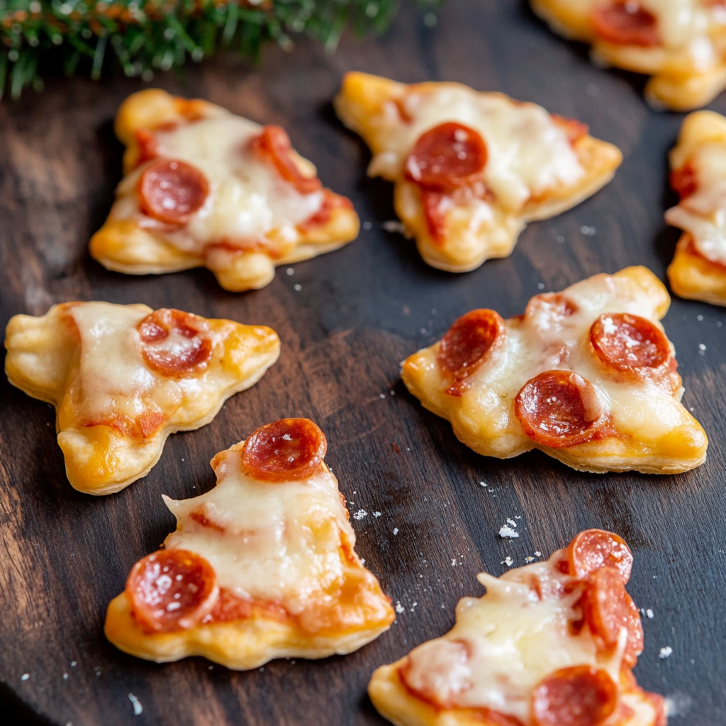 Puff Pastry Christmas Tree Pizza Bites