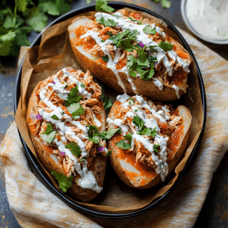 Slow Cooker Salsa Chicken Stuffed Potatoes