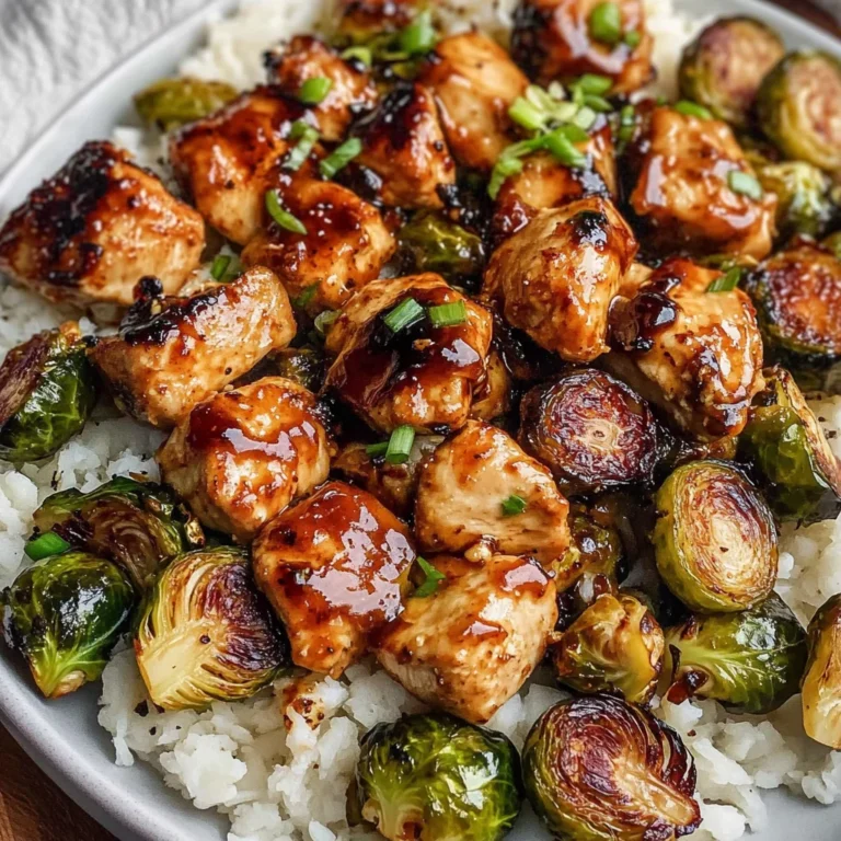 Air Fryer Sweet Chili Chicken and Brussels Sprouts