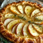 Apple Cheddar Galette with Crispy Herb