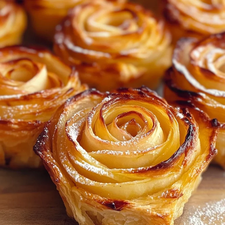 Baked Apple Roses With Puff Pastry
